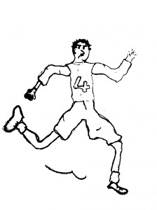 Quentin Le Monier en train de courrir (noir & blanc)
